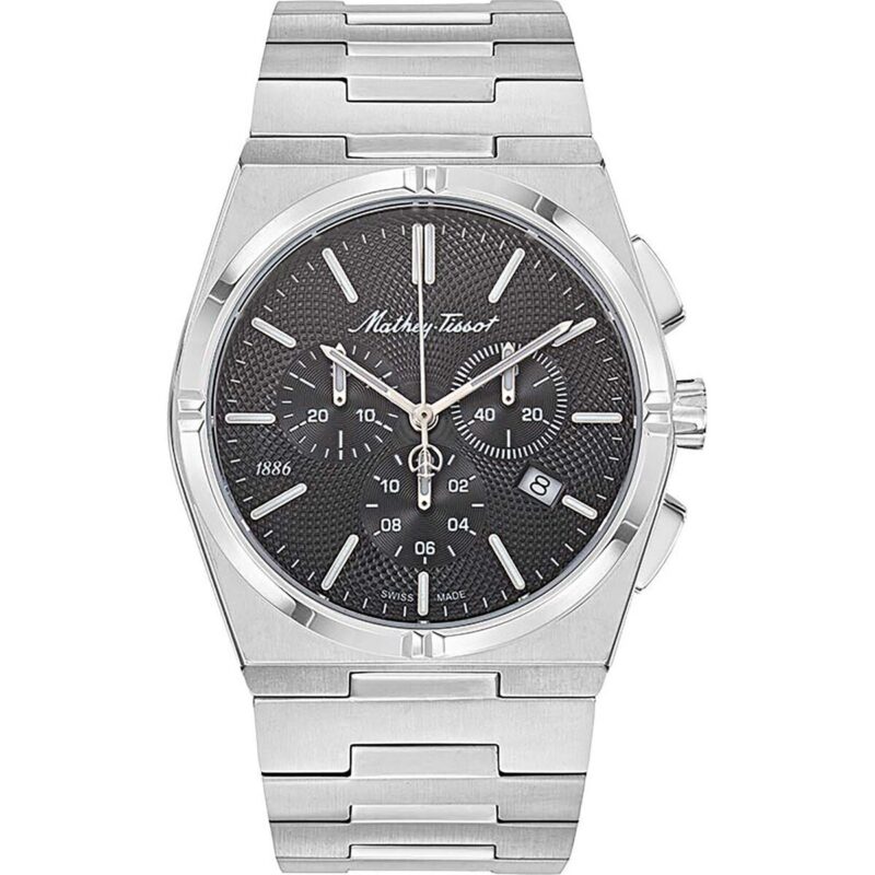 Mathey-Tissot Zeus Chrono Stainless Steel Black Dial Quartz H118CHAN Men's Watch Mathey-Tissot Zeus Chrono Stainless Steel Black Dial Quartz H118CHAN Men's Watch