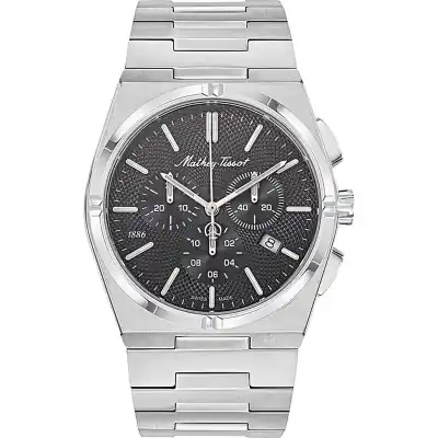 Mathey-Tissot Zeus Chrono Stainless Steel Black Dial Quartz H118CHAN Men's Watch