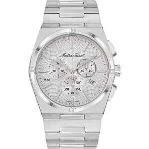 Mathey-Tissot Zeus Chrono Stainless Steel Silver Dial Quartz H118CHAS Men's Watch