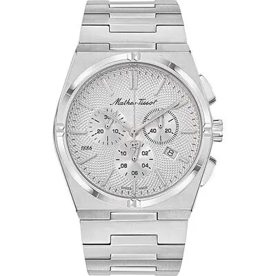 Mathey-Tissot Zeus Chrono Stainless Steel Silver Dial Quartz H118CHAS Men's Watch