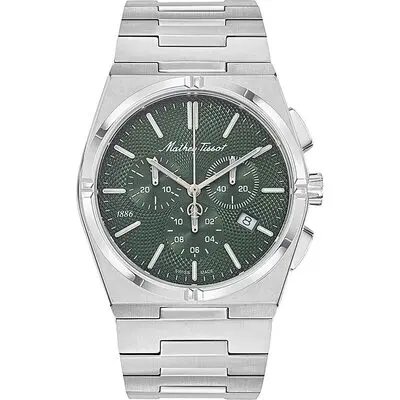 Mathey-Tissot Zeus Chrono Stainless Steel Green Dial Quartz H118CHAV Men's Watch
