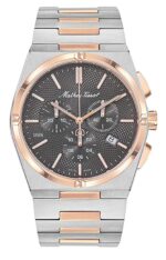 Mathey-Tissot Zeus Chrono Two Tone Stainless Steel Black Dial Quartz H118CHRS Men's Watch
