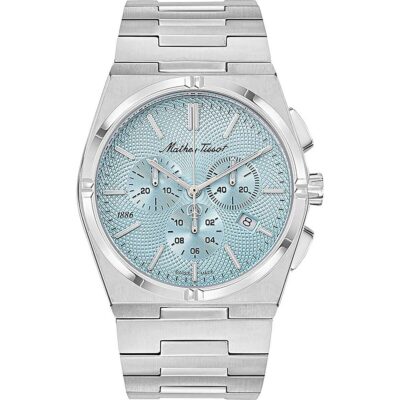 Mathey-Tissot Zeus Chrono Stainless Steel Blue Dial Quartz H118CHSK Men's Watch