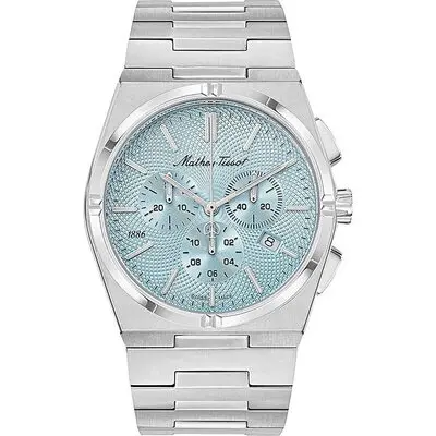 Mathey-Tissot Zeus Chrono Stainless Steel Blue Dial Quartz H118CHSK Men's Watch