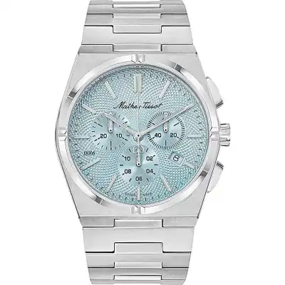 Mathey-Tissot Zeus Chrono Stainless Steel Blue Dial Quartz H118CHSK Men's Watch