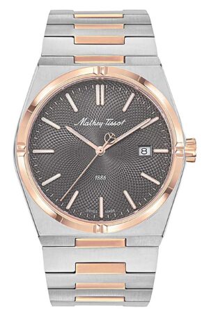 Mathey-Tissot Zeus Two Tone Stainless Steel Black Dial Quartz H118RS Men's Watch