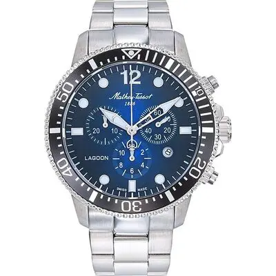 Mathey-Tissot Lagoon Chronograph Stainless Steel Blue Dial Quartz H123CHABUN 100M Men's Watch