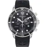 Mathey-Tissot Lagoon Chronograph Silicon Strap Black Dial Quartz H123CHALN 100M Men's Watch