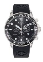Mathey-Tissot Lagoon Chronograph Silicon Strap Black Dial Quartz H123CHALN 100M Men's Watch