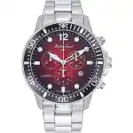 Mathey-Tissot Lagoon Chronograph Stainless Steel Red Dial Quartz H123CHAR 100M Men's Watch