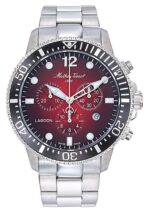 Mathey-Tissot Lagoon Chronograph Stainless Steel Red Dial Quartz H123CHAR 100M Men's Watch