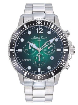 Mathey-Tissot Lagoon Chronograph Stainless Steel Green Dial Quartz H123CHAV 100M Men's Watch