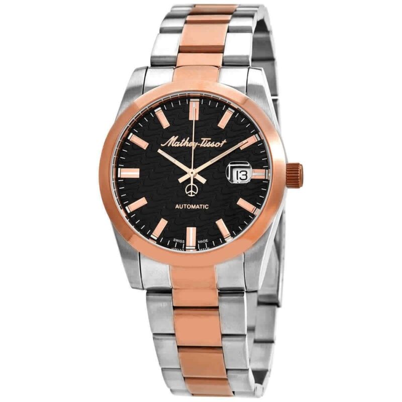 Mathey-Tissot Mathy I Two Tone Stainless Steel Black Dial Automatic H1450ATRN Men's Watch Mathey-Tissot Mathy I Two Tone Stainless Steel Black Dial Automatic H1450ATRN Men's Watch