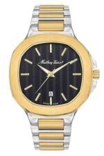 Mathey-Tissot Evasion Two Tone Stainless Steel Black Dial Quartz H152BN Men's Watch