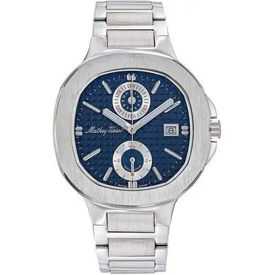 Mathey-Tissot Evasion Chronograph Stainless Steel Blue Dial Quartz H152CHABU 100M Men's Watch