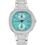 Mathey-Tissot Evasion Limited Edition Chronograph Stainless Steel Turquoise Dial Quartz H152CHATIF 100M Men's Watch