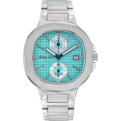 Mathey-Tissot Evasion Limited Edition Chronograph Stainless Steel Turquoise Dial Quartz H152CHATIF 100M Men's Watch