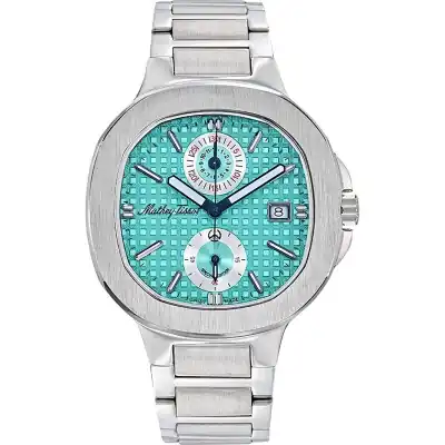Mathey-Tissot Evasion Limited Edition Chronograph Stainless Steel Turquoise Dial Quartz H152CHATIF 100M Men's Watch Mathey-Tissot Evasion Limited Edition Chronograph Stainless Steel Turquoise Dial Quartz H152CHATIF 100M Men's Watch