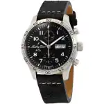 Mathey-Tissot Type 21 Chronograph Genuine Leather Black Dial Automatic H1821CHATLNG Men's Watch