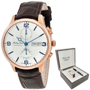Mathey-Tissot Edmond Chronograph Limited Edition White Dial Automatic H1886CHATPI Men's Watch With Gift Set