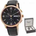 Mathey-Tissot Edmond Limited Edition Chronograph Black Dial Automatic H1886CHATPN Men's Watch With Gift Set