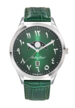 Mathey-Tissot Urban Moon Leather Strap Green Arabic Dial Quartz H411ALPEV Men's Watch