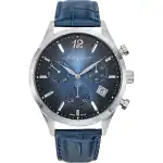 Mathey-Tissot Urban Chrono Leather Strap Blue Dial Quartz H411CHALBU Men's Watch