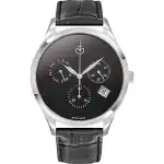 Mathey-Tissot Urban Chronograph Leather Strap Black Dial Quartz H411CHLNM Men's Watch