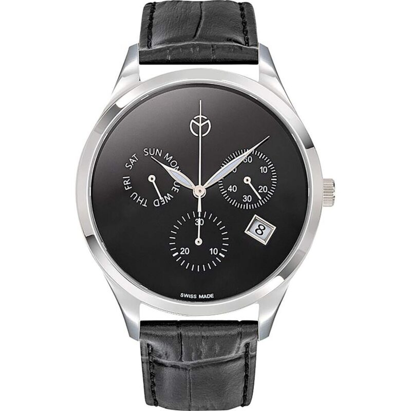 Mathey-Tissot Urban Chronograph Leather Strap Black Dial Quartz H411CHLNM Men's Watch Mathey-Tissot Urban Chronograph Leather Strap Black Dial Quartz H411CHLNM Men's Watch