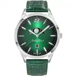 Mathey-Tissot Urban Moon Leather Strap Green Dial Quartz H411LAVM Men's Watch