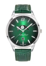 Mathey-Tissot Urban Moon Leather Strap Green Dial Quartz H411LAVM Men's Watch
