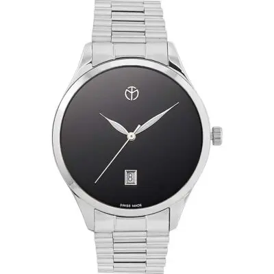 Mathey-Tissot Urban Metal Black Dial Quartz H411MNM Men's Watch