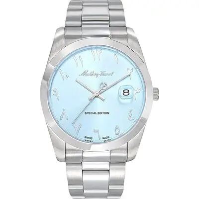 Mathey-Tissot Mathy Orient Special Edition Stainless Steel Ice Blue Dial Quartz H450APSK Men's Watch