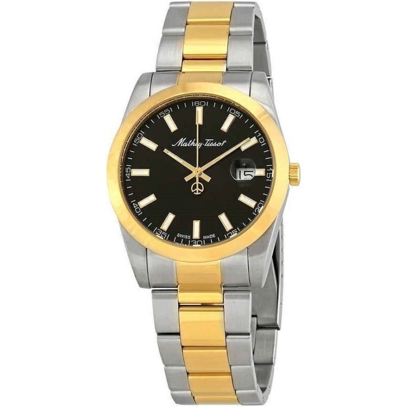 Mathey-Tissot Mathy I Two Tone Stainless Steel Black Dial Quartz H450BN Men's Watch Mathey-Tissot Mathy I Two Tone Stainless Steel Black Dial Quartz H450BN Men's Watch