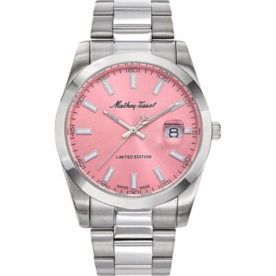 Mathey-Tissot Mathy Sunray Limited Edition Stainless Steel Pink Dial Quartz H451PK Men's Watch
