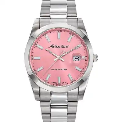 Mathey-Tissot Mathy Sunray Limited Edition Stainless Steel Pink Dial Quartz H451PK Men's Watch Mathey-Tissot Mathy Sunray Limited Edition Stainless Steel Pink Dial Quartz H451PK Men's Watch