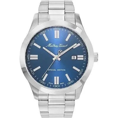 Mathey-Tissot Mathy I Jumbo Special Edition Stainless Steel Blue Dial Quartz H455ABU Men's Watch