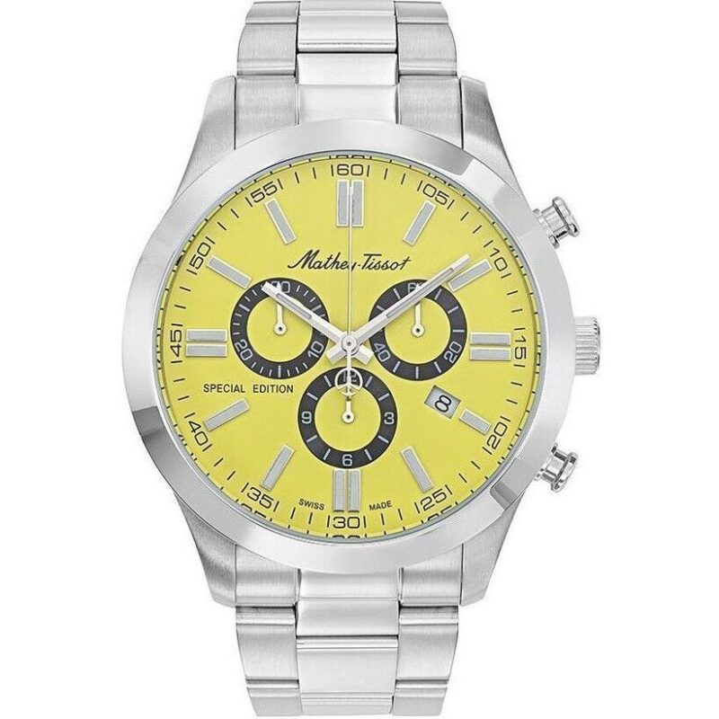 Mathey-Tissot Mathy I Jumbo Special Edition Chronograph Yellow Dial Quartz H455CHJ Men's Watch