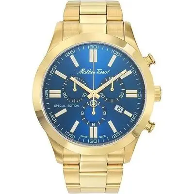 Mathey-Tissot Mathy I Jumbo Special Edition Chronograph Blue Dial Quartz H455CHPBU Men's Watch