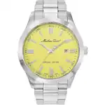Mathey-Tissot Mathy I Jumbo Special Edition Stainless Steel Yellow Dial Quartz H455J Men's Watch