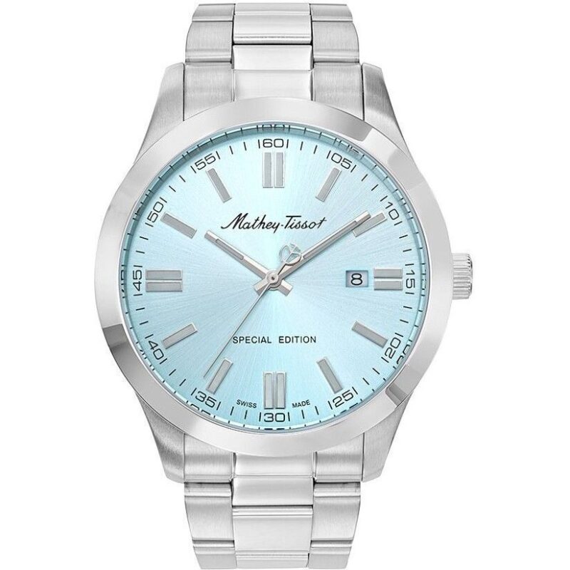 Mathey-Tissot Mathy I Jumbo Special Edition Stainless Steel Blue Dial Quartz H455SK Men's Watch Mathey-Tissot Mathy I Jumbo Special Edition Stainless Steel Blue Dial Quartz H455SK Men's Watch