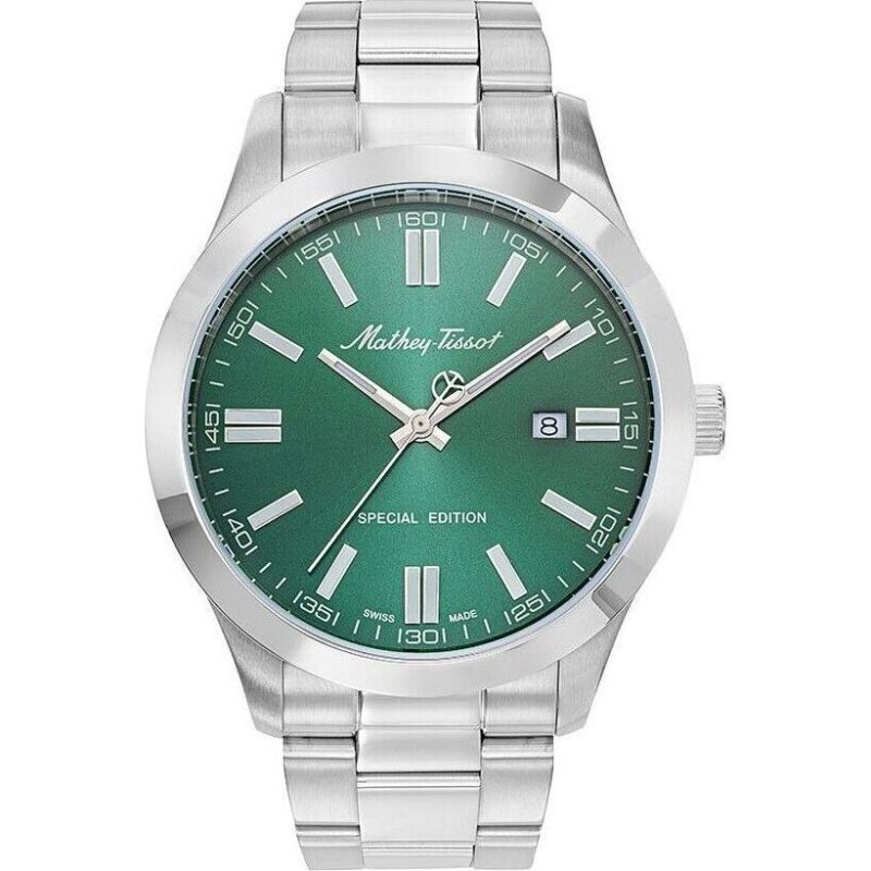 Mathey-Tissot Mathy I Jumbo Special Edition Stainless Steel Green Dial Quartz H455VE Men's Watch Mathey-Tissot Mathy I Jumbo Special Edition Stainless Steel Green Dial Quartz H455VE Men's Watch