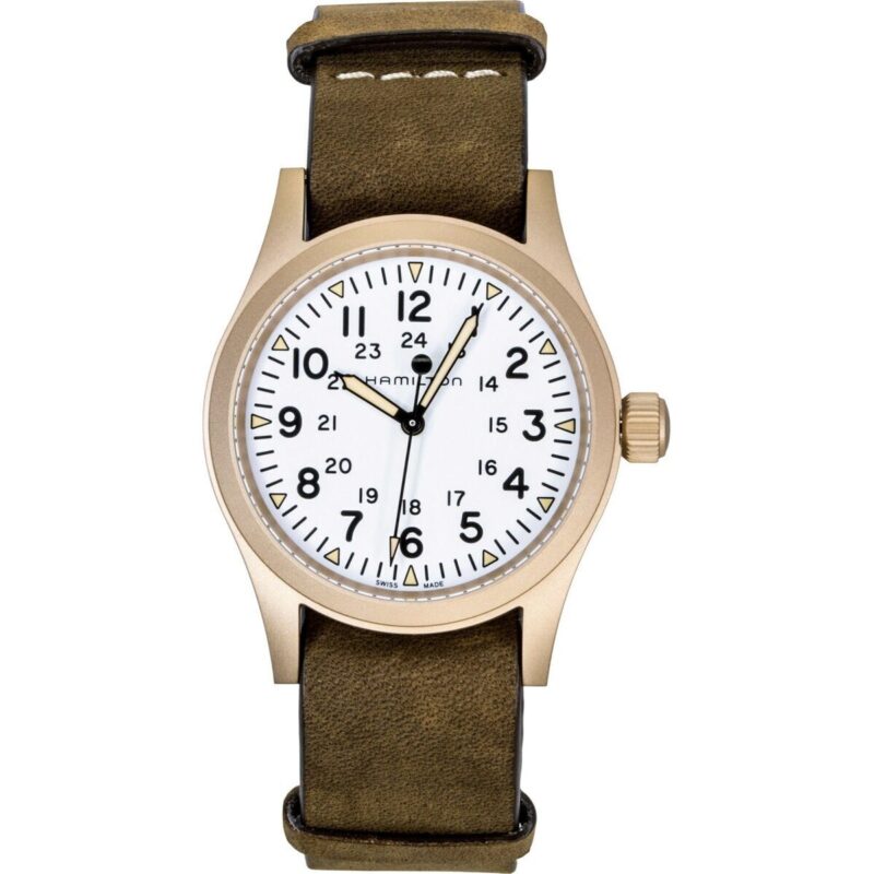 Hamilton Khaki Field Bronze White Dial Automatic H69459510 Men's Watch Hamilton Khaki Field Bronze White Dial Automatic H69459510 Men's Watch