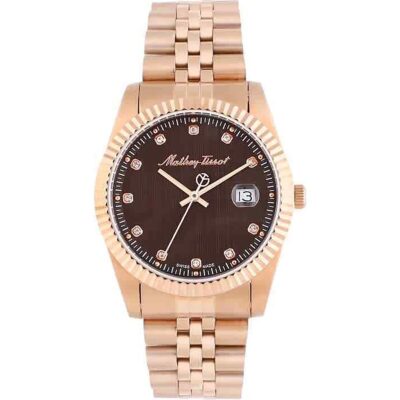 Mathey-Tissot Mathy II Rose Gold Stainless Steel Brown Dial Quartz H710PRM Men's Watch