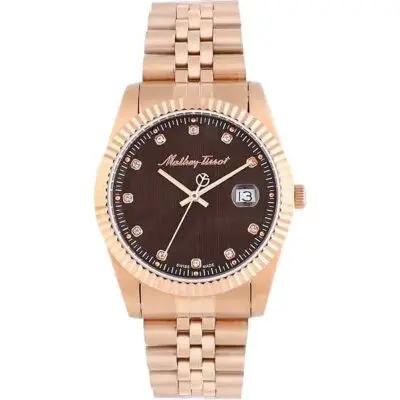 Mathey-Tissot Mathy II Rose Gold Stainless Steel Brown Dial Quartz H710PRM Men's Watch