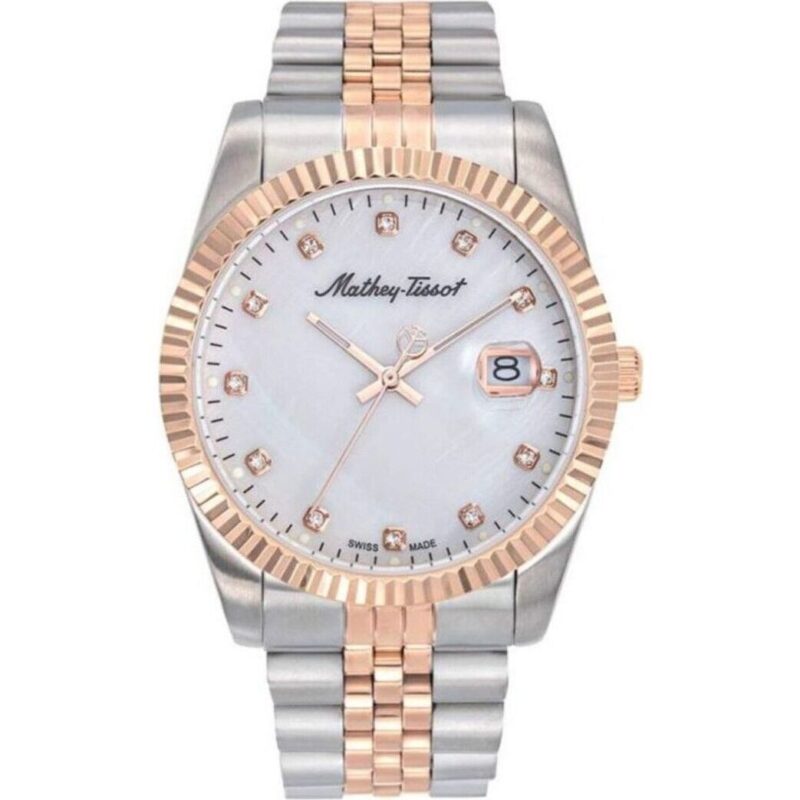 Mathey-Tissot Mathy II Two Tone Stainless Steel White Dial Quartz H710RA Men's Watch Mathey-Tissot Mathy II Two Tone Stainless Steel White Dial Quartz H710RA Men's Watch