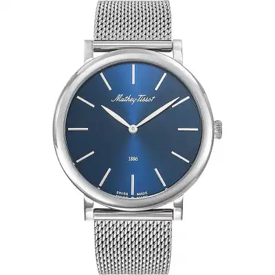 Mathey-Tissot Monsoon Stainless Steel Blue Dial Quartz H7916ABU Men's Watch