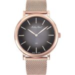 Mathey-Tissot Monsoon Rose Gold Tone Stainless Steel Black Dial Quartz H7916PN Men's Watch