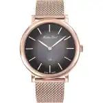 Mathey-Tissot Monsoon Rose Gold Tone Stainless Steel Black Dial Quartz H7916PN Men's Watch