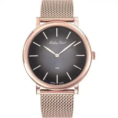 Mathey-Tissot Monsoon Rose Gold Tone Stainless Steel Black Dial Quartz H7916PN Men's Watch